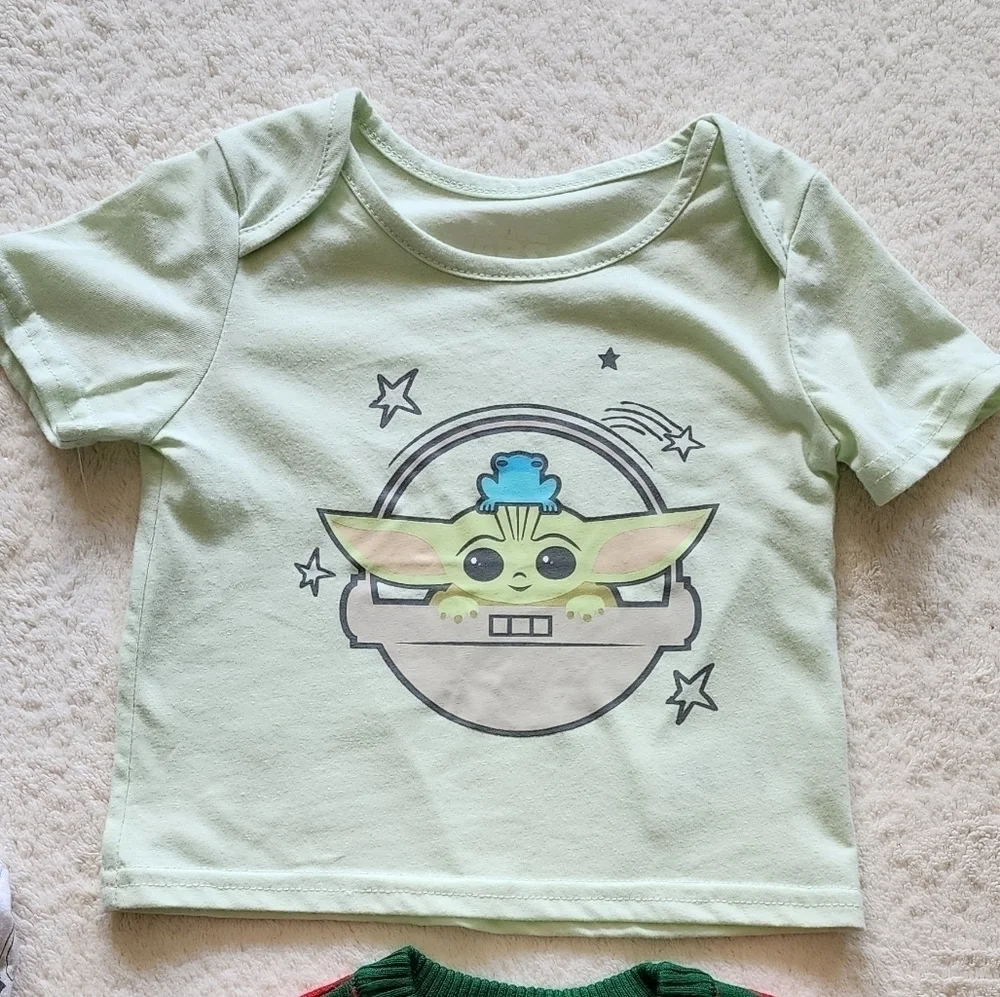 NEW Star Wars Baby Yoda toddler boy / girl Christmas ugly sweater and outfit set